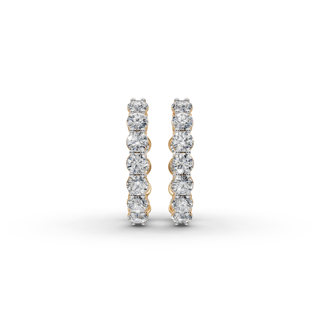 5.00 ct Gift-Ready Diamond Oval Shape Hoop Earring