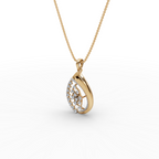 Teardrop Lab-Grown Diamond Gold Pendant