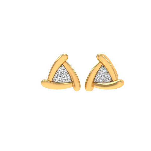 Elegant Gold and Diamond Earrings