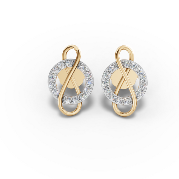 Infinity Circle Diamond Earrings