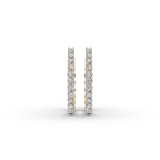 2.00 ct Everyday Wear Round Diamond Oval Shape Hoops