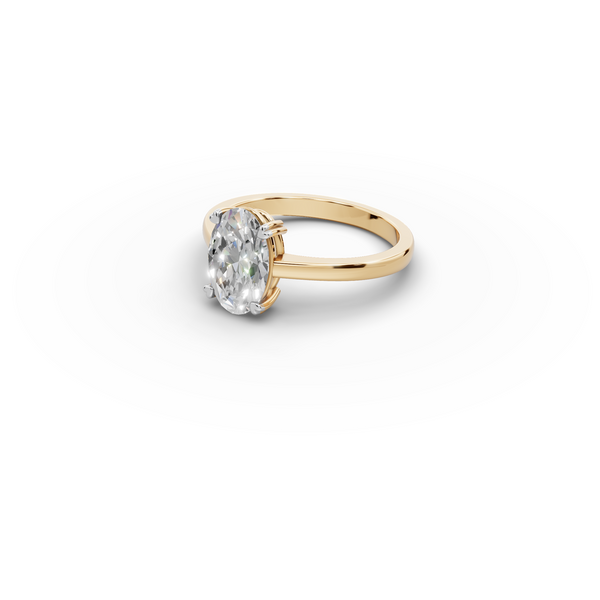 Elegant Oval Solitaire Ring with CVD 2.00 Ct. Lab-Grown Diamond