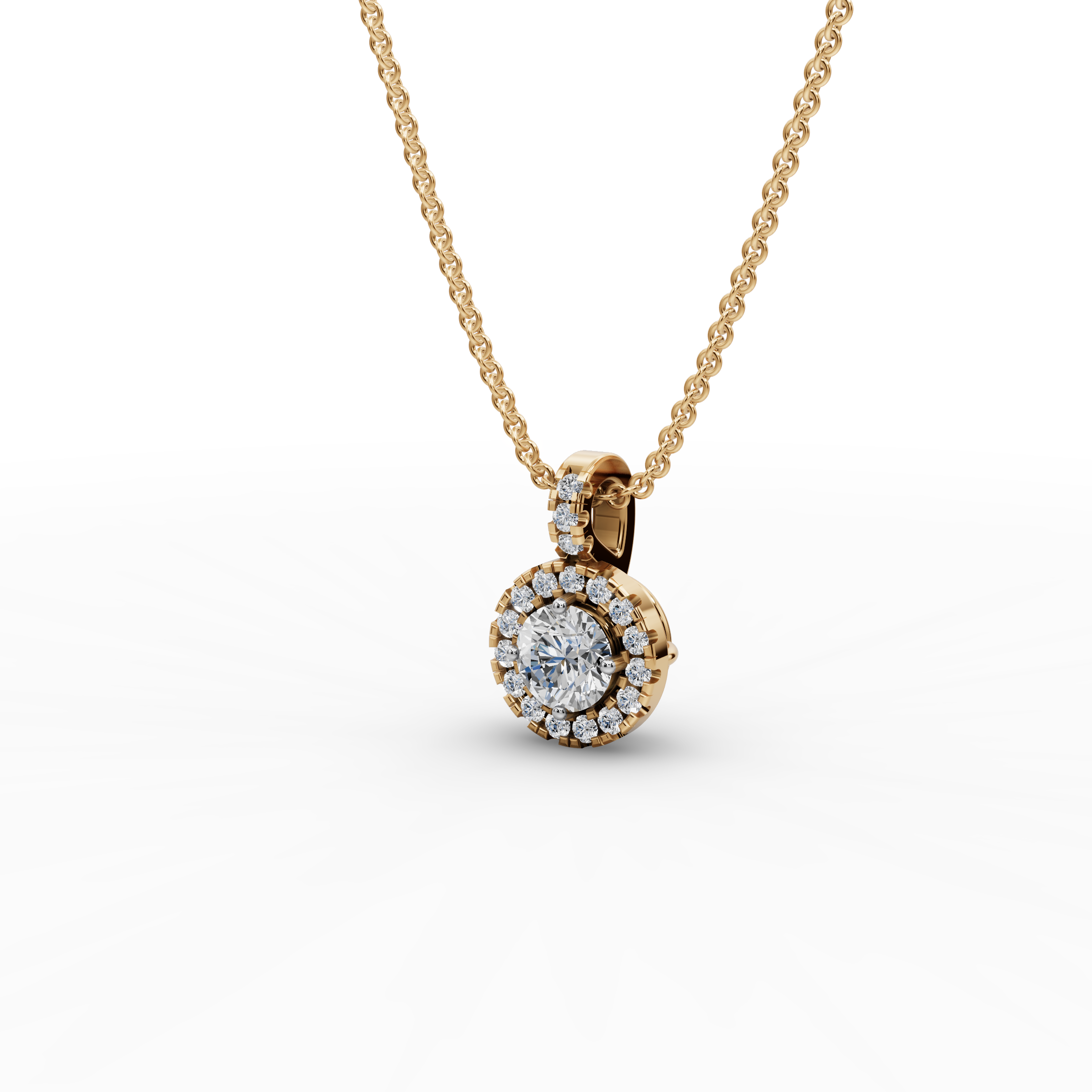 0.75 ct Everyday Luxury Lab Grown Diamond Halo Pendant