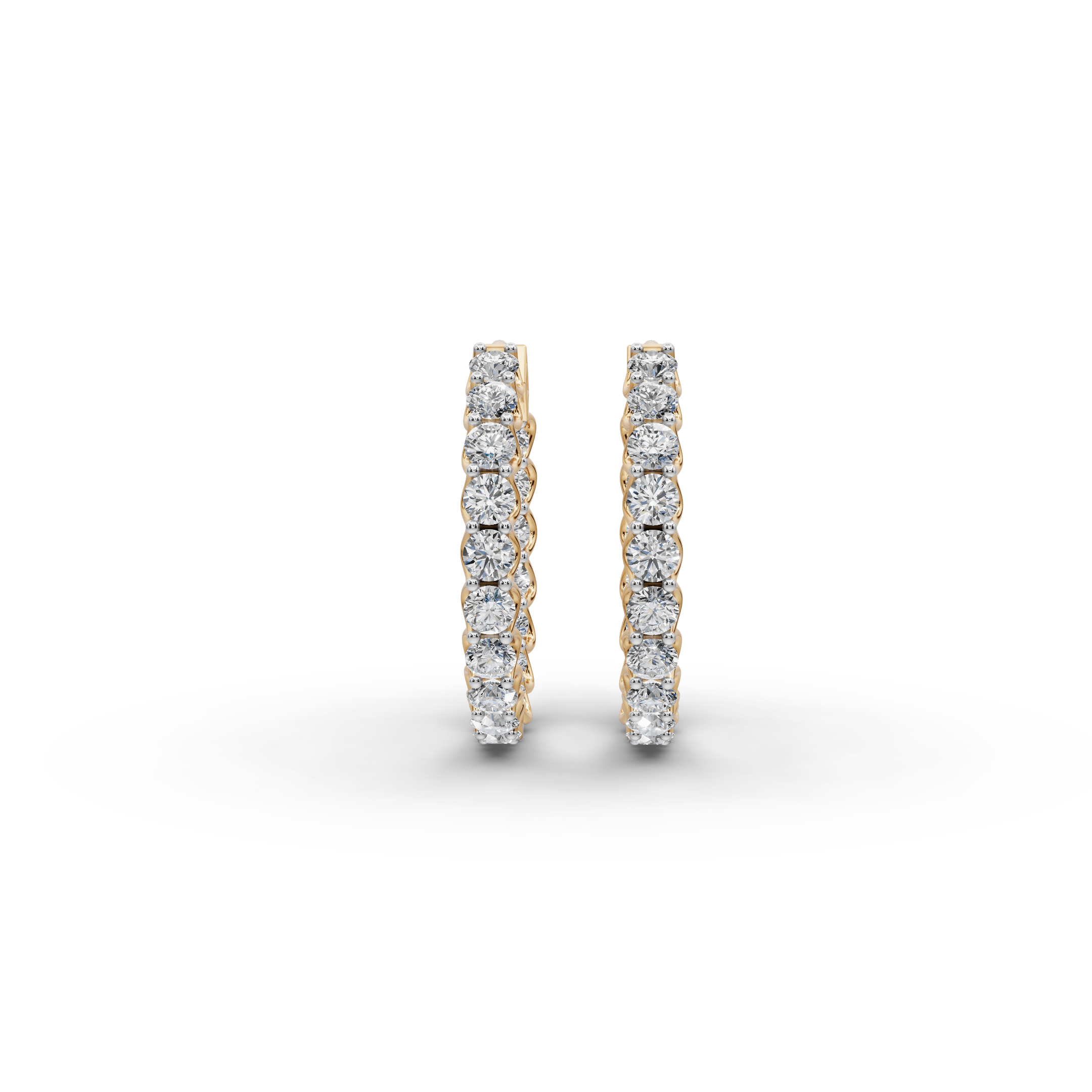 1.50 ct Lab-Grown Diamond Round Hoop EarHoops Earring