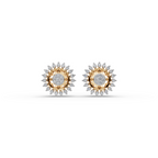 Sunburst Halo Lab-Grown Diamond Earrings