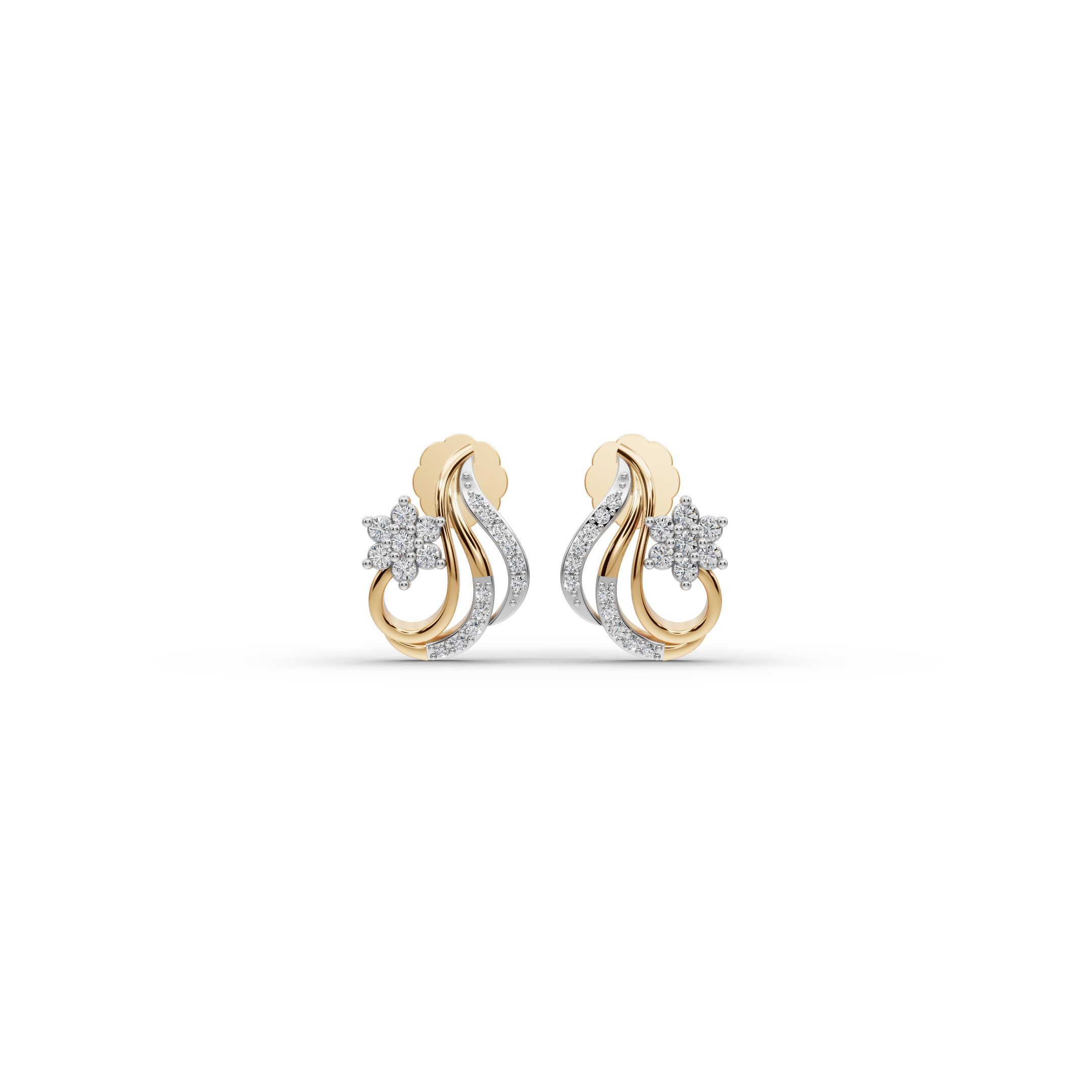 Twist Bloom Lab-Grown Diamond Earrings