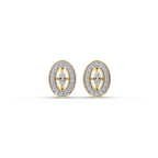Oval Frame Lab-Grown Diamond Earrings