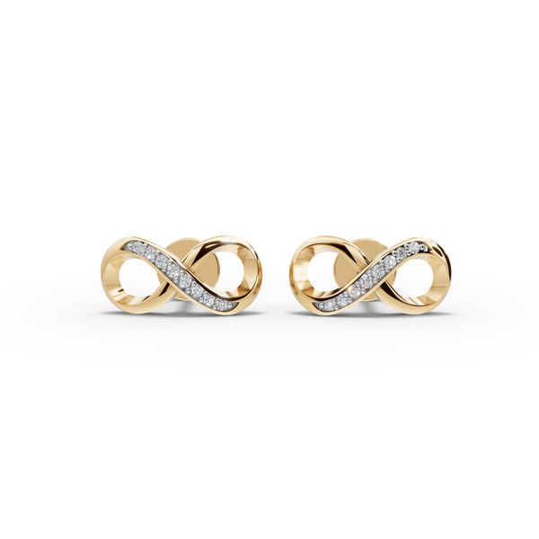 Infinity Diamond Stud Earrings