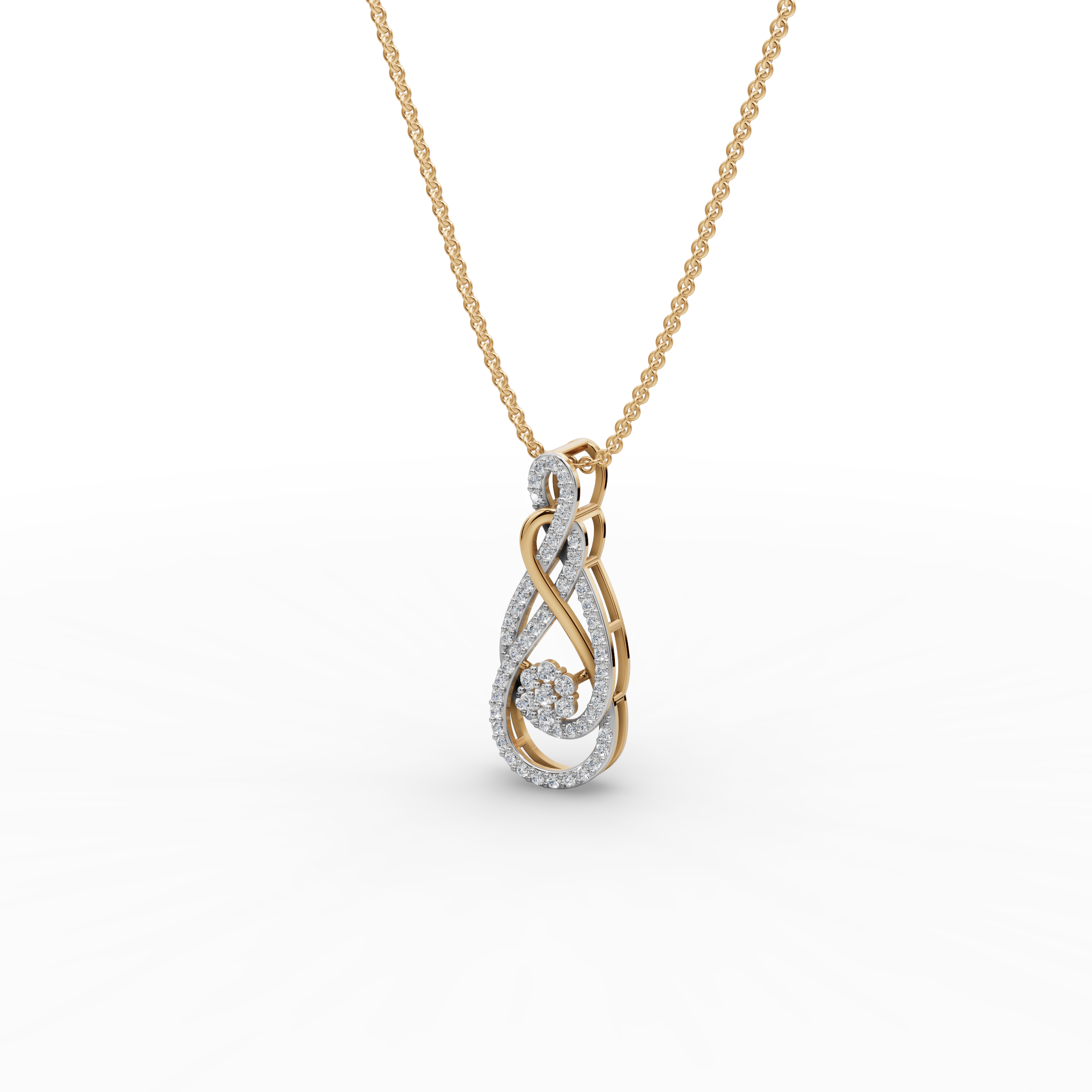 Infinity Swirl Lab-Grown Diamond Pendant