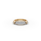 Half Moon Pave Lab-Grown Diamond Ring