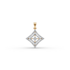 Diamond Shape Lab-Grown Gold Pendant
