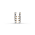 3.00 ct Modern Diamond-Studded Oval Shape Hoops Earring