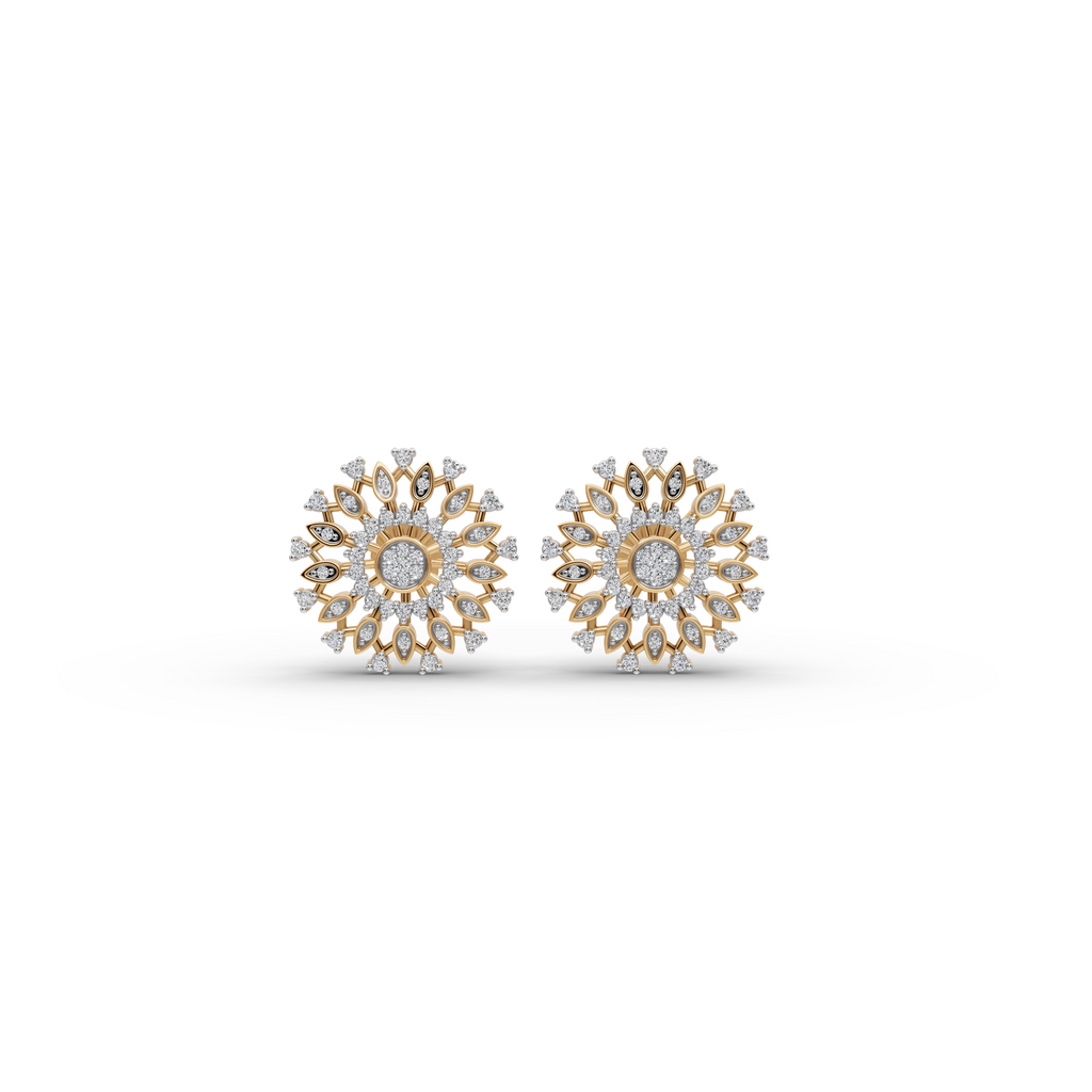 Radiant Petal Lab-Grown Diamond Earrings