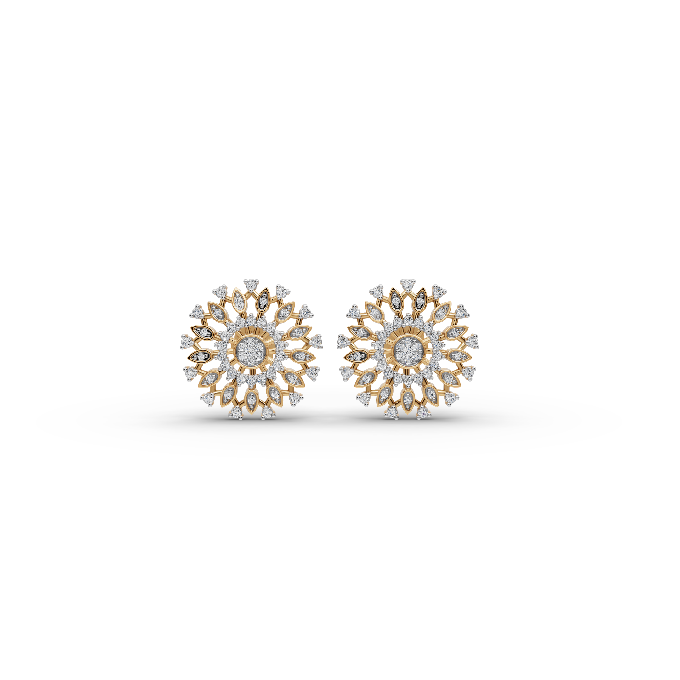 Radiant Petal Lab-Grown Diamond Earrings