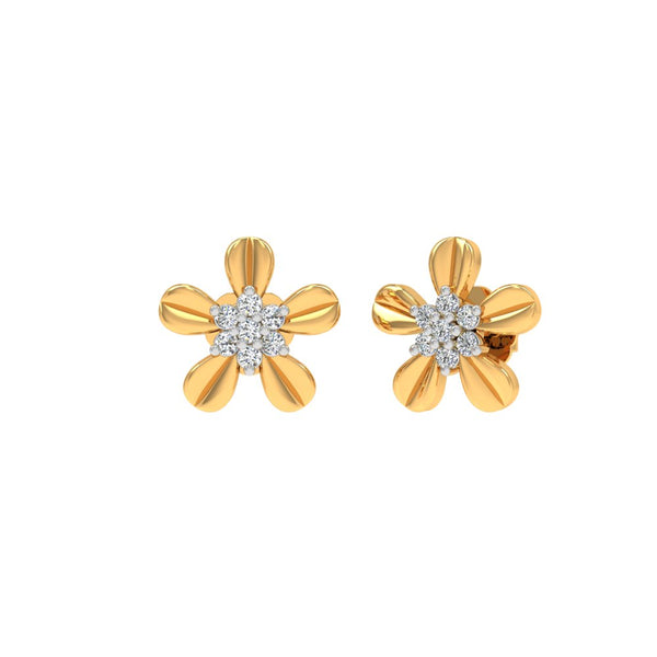 Floral Delight Gold Earrings