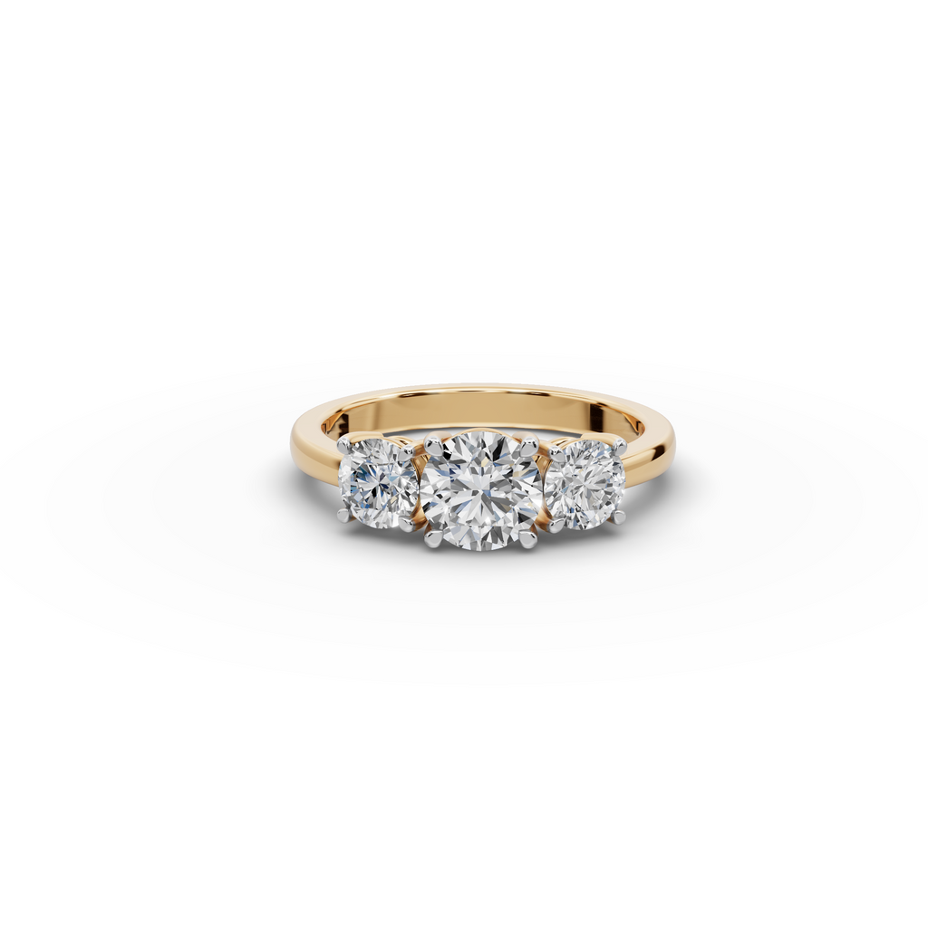 1.50 ct Past Present Future Lab Diamond Ring