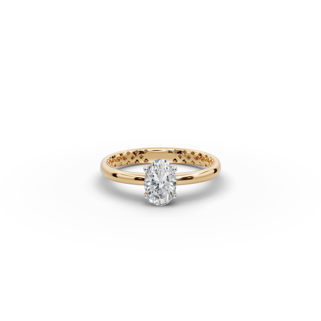 0.75 tcw Oval Cut Lab-Grown Diamond Ring