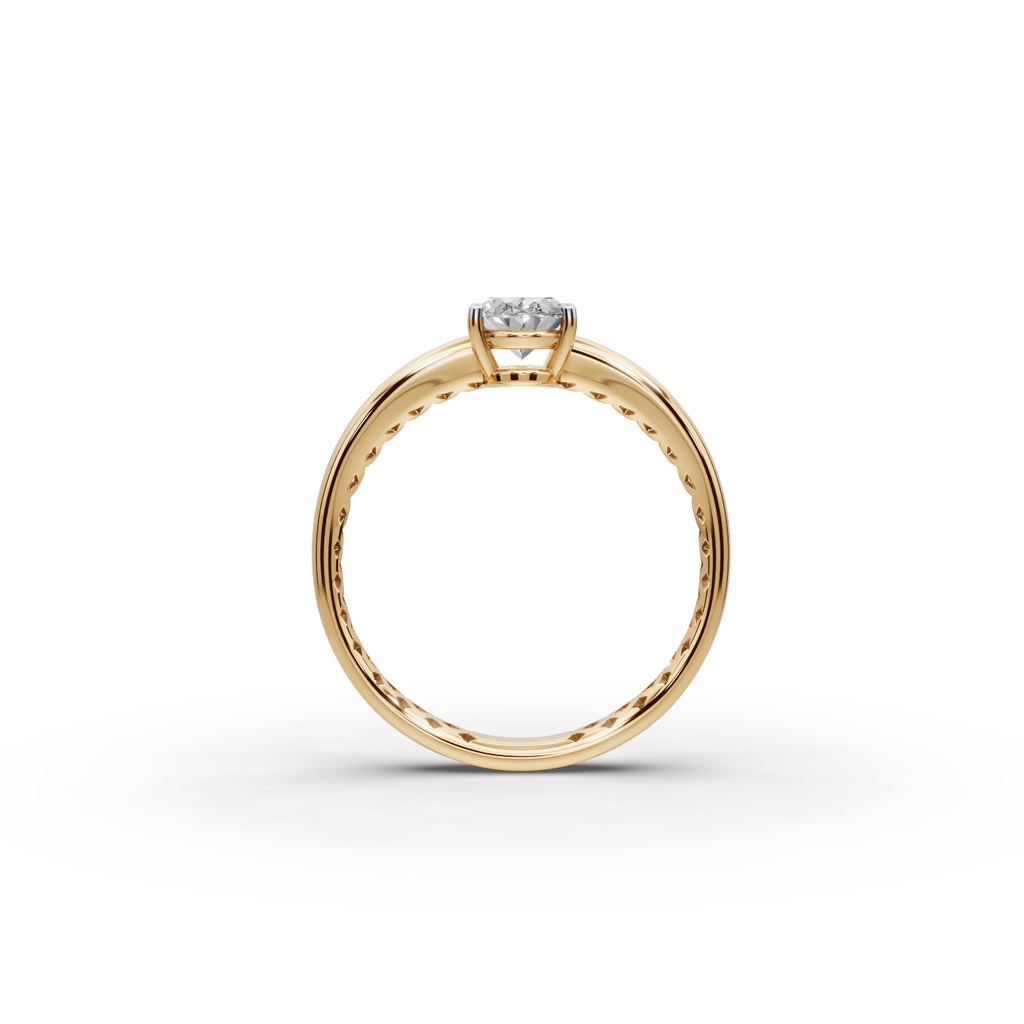 0.75 tcw Oval Cut Lab-Grown Diamond Ring