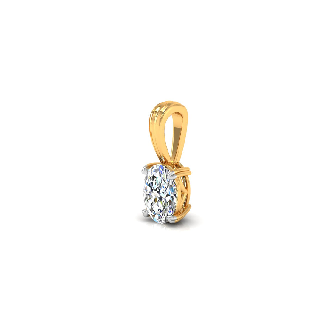 Elegant Oval Cut Solitaire Pendant with 0.50 ct. CVD Lab-Grown Diamond.