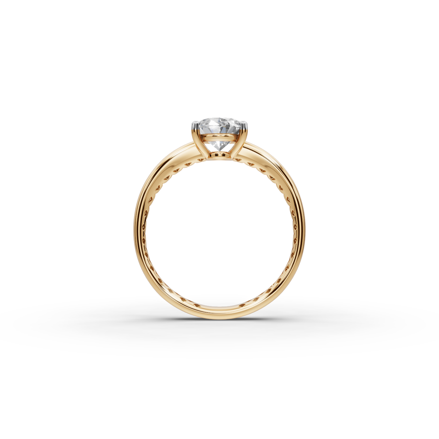 1.50 tcw Oval Cut Gold Lab-Grown Diamond Ring
