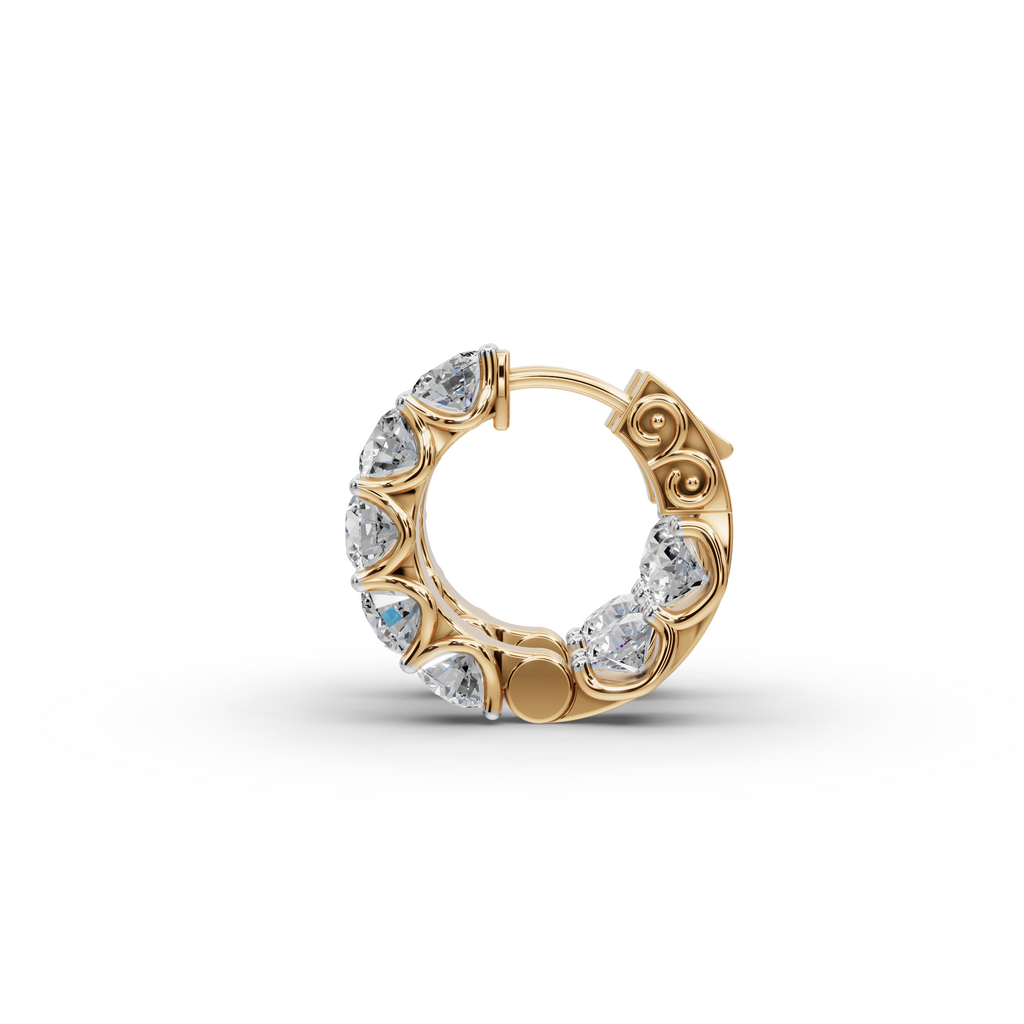 5.00 ct Gift-Ready Lab Diamond Hoop EarHoops Earring