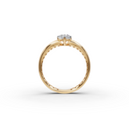 1 tcw Pear Cut Diamond Gold Ring