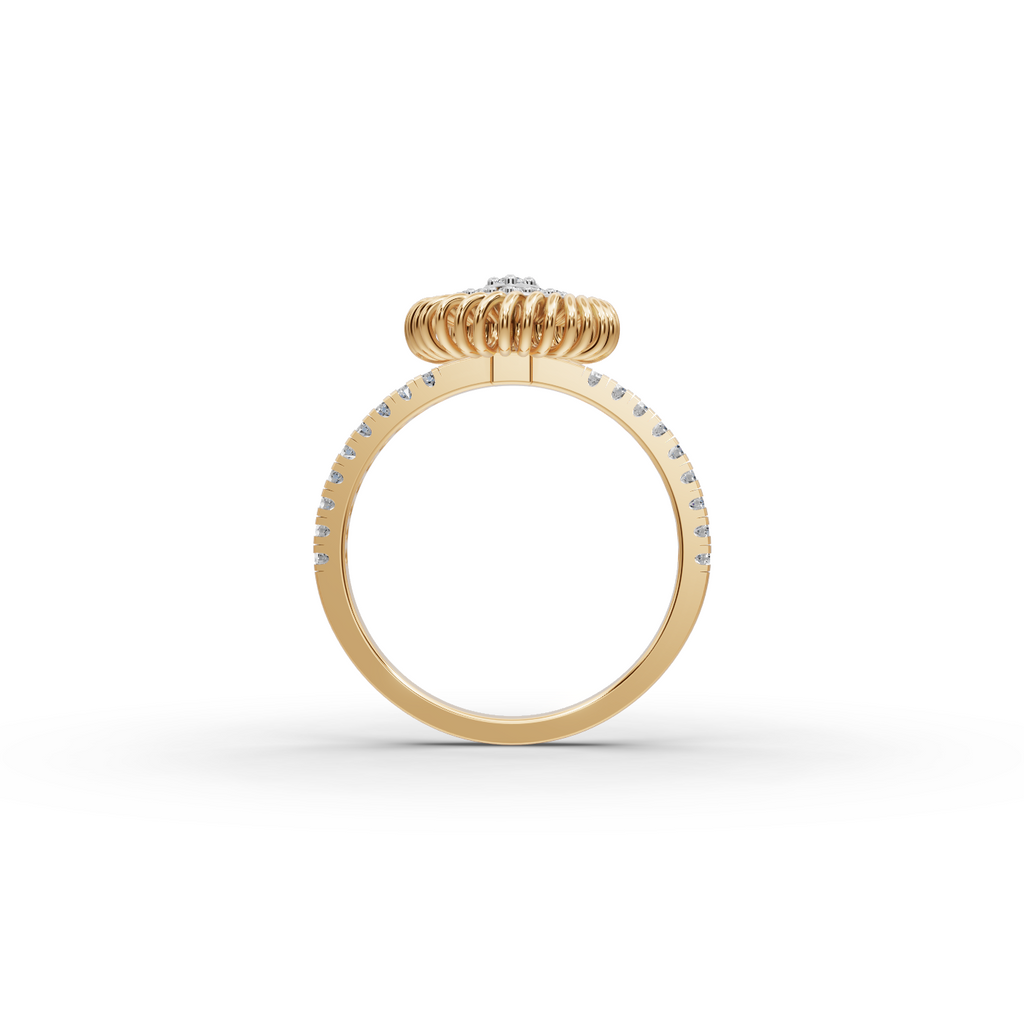 Marquise Spiral Halo Lab-Grown Diamond Ring