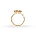 Marquise Spiral Halo Lab-Grown Diamond Ring