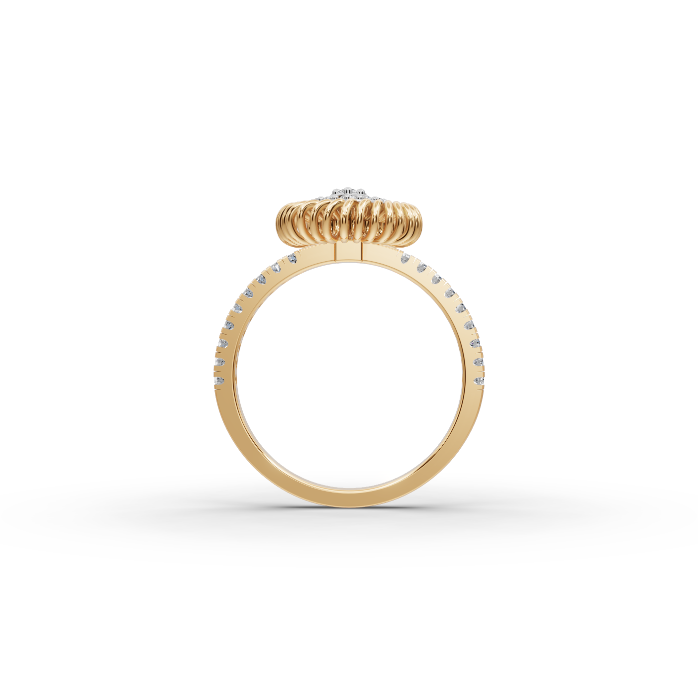 Marquise Spiral Halo Lab-Grown Diamond Ring