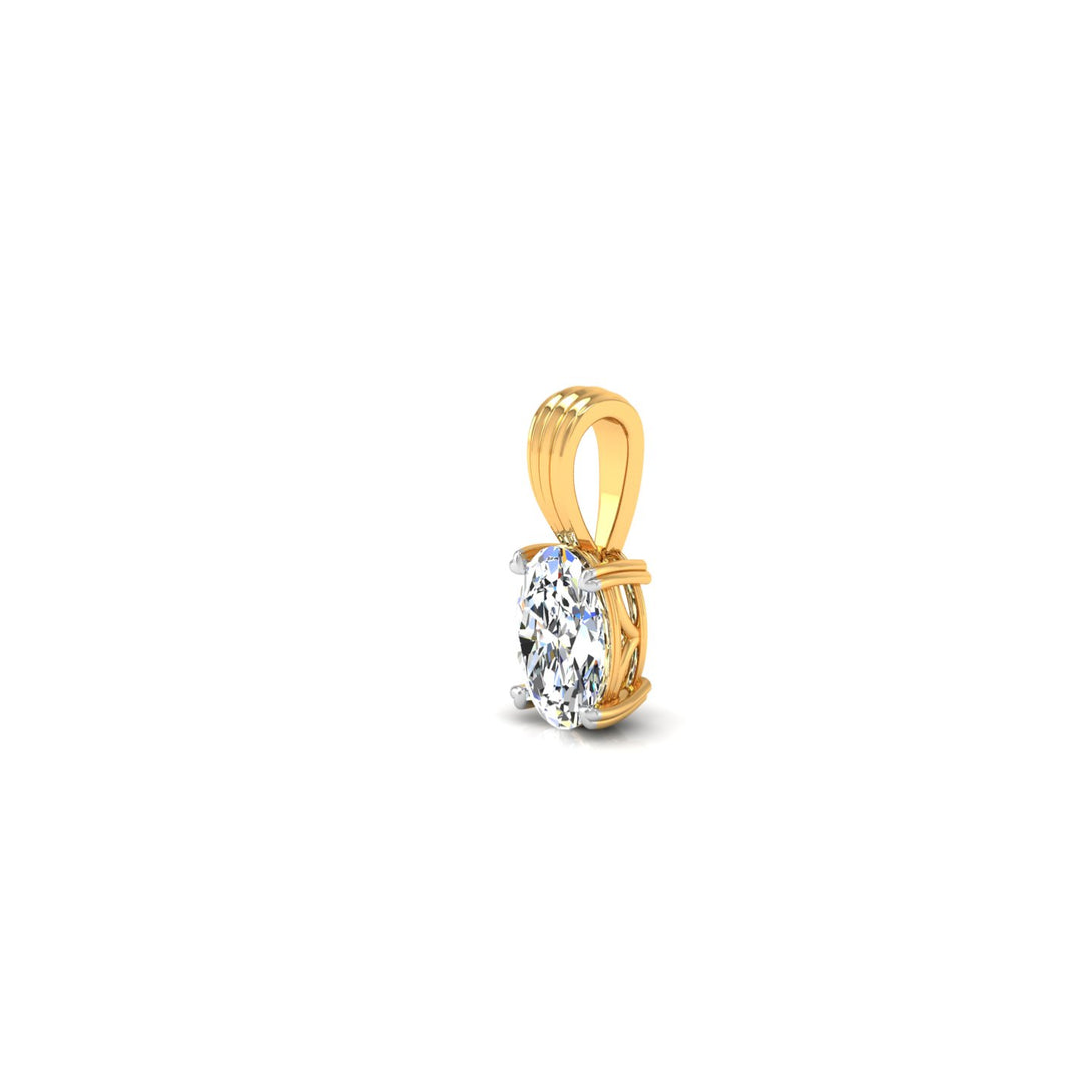 Elegant Oval Cut Solitaire Pendant with 1.00 ct. CVD Lab-Grown Diamond.