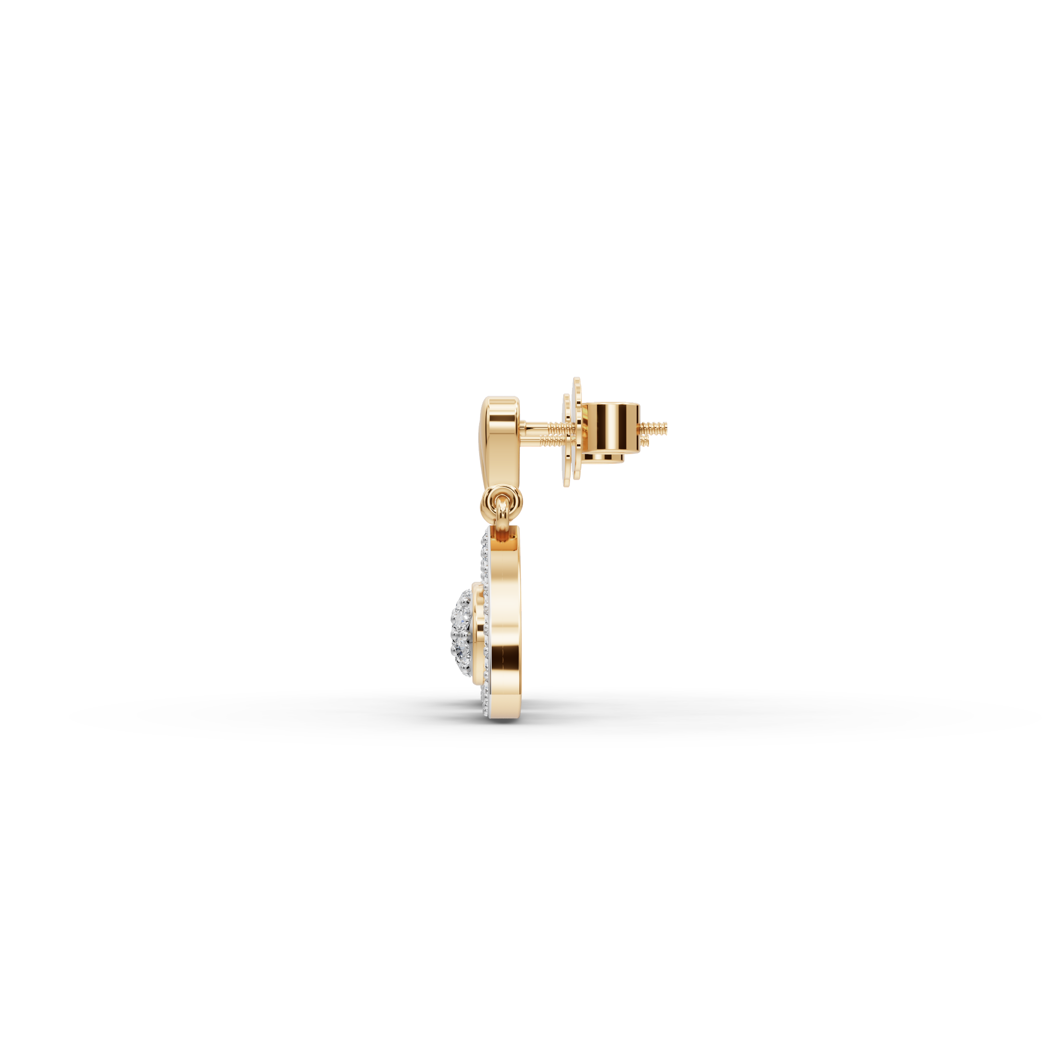 Triangle Halo Lab-Grown Diamond Earrings