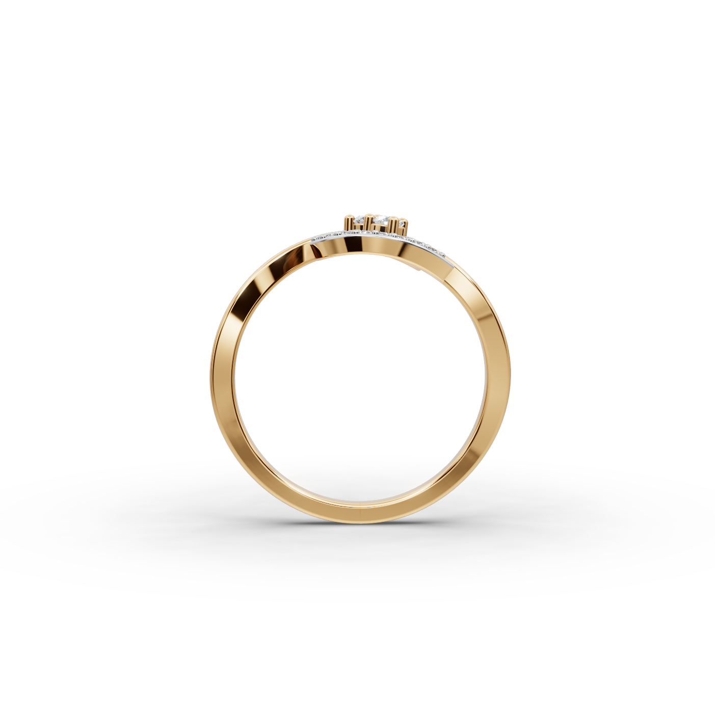 Double Loop Drop Lab-Grown Diamond Ring
