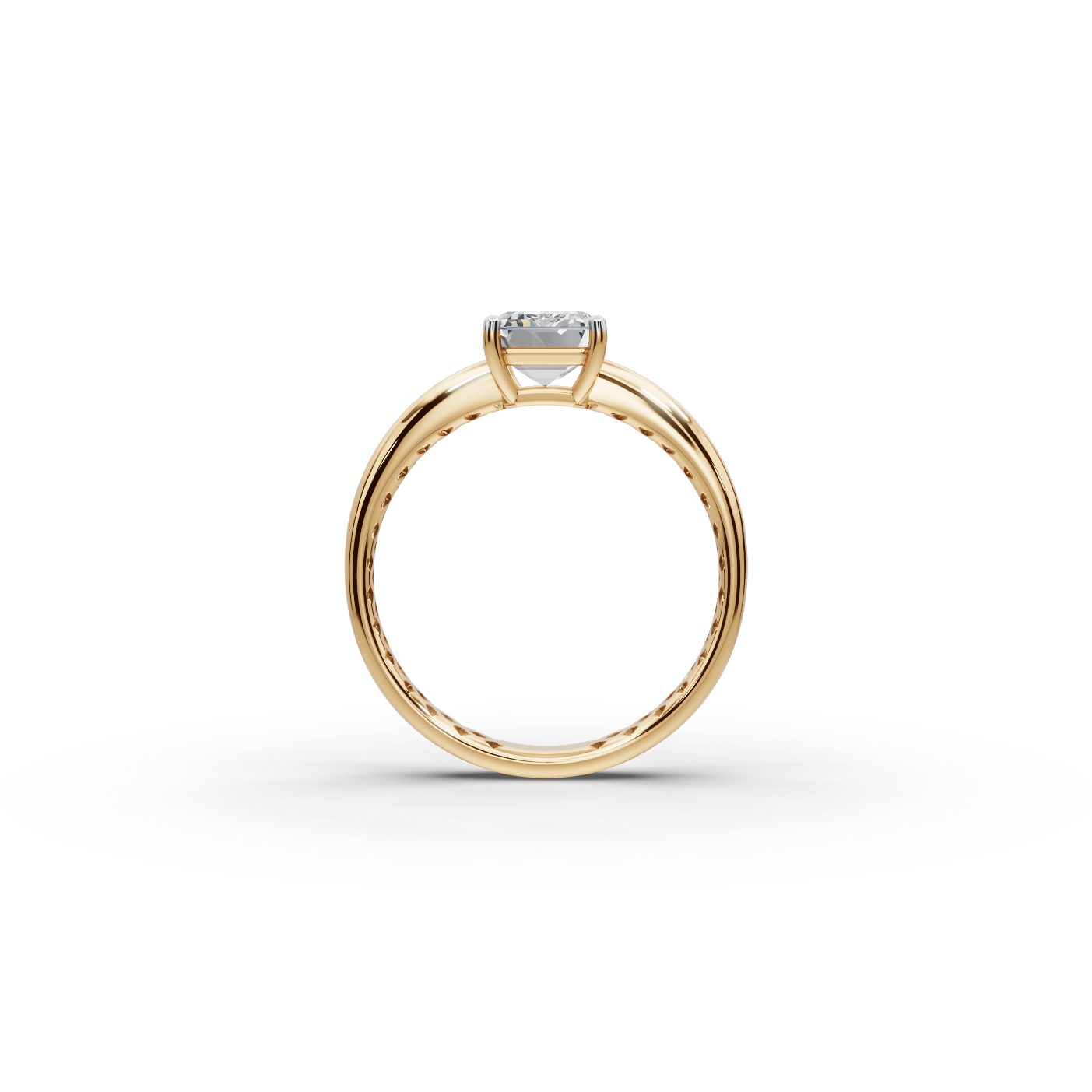 1.5 tcw Emerald Cut Diamond Gold Ring