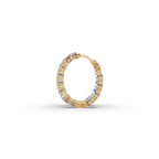 4.00 ct Best Quality Round Diamond Hoops in Oval Shape