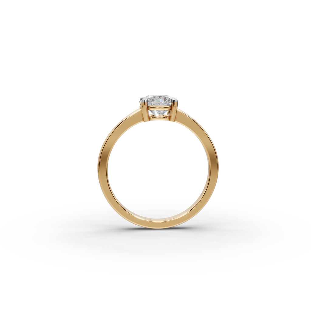 1.00 ct Minimalist Lab-Grown Diamond Solitaire Ring