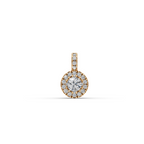 0.50 ct Lab Grown Diamond Halo Pendant – Ethical Bridal Jewelry