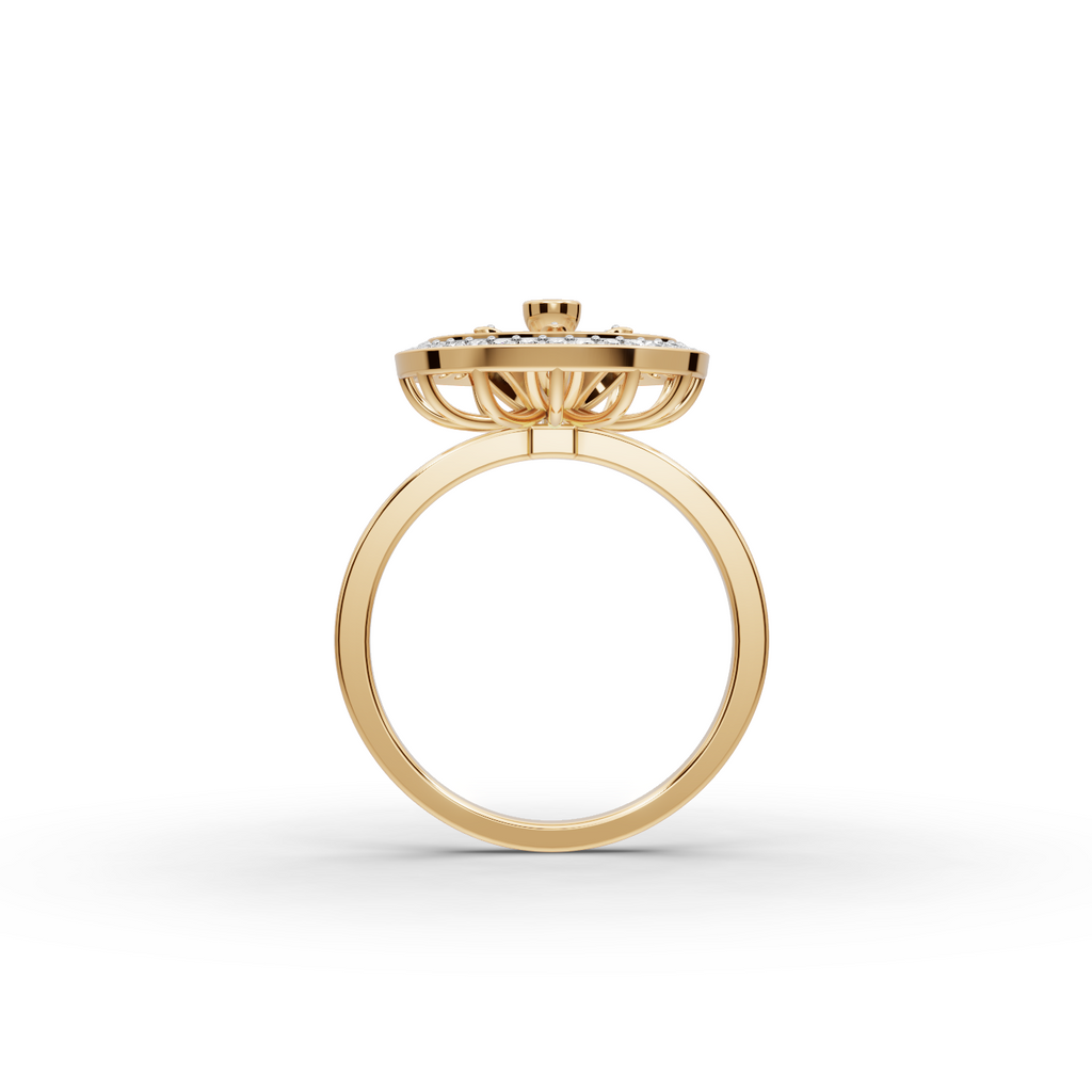 Lotus Petal Lab-Grown Diamond Ring