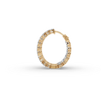 3.00 ct Designer Round Diamond-Studded Oval Shape Hoop EarHoops Earring