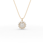 Sunburst Lab-Grown Diamond Gold Pendant