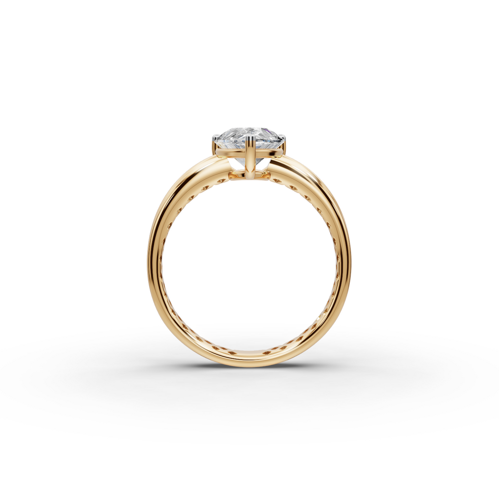 2 tcw Pear Cut Lab-Grown Diamond Ring