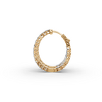 2.00 ct Everyday Wear Round Diamond Oval Shape Hoops