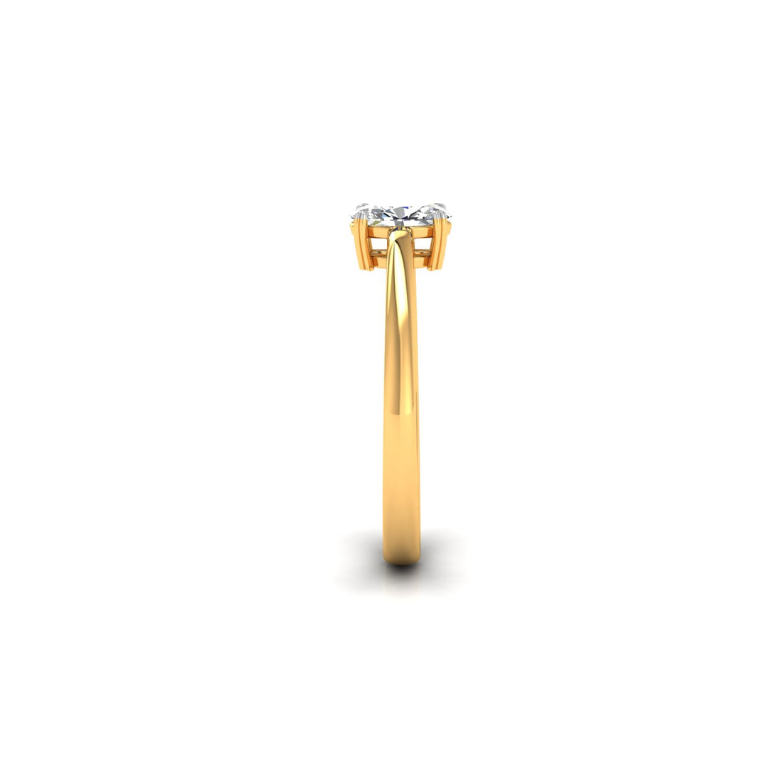 Elegant Oval Solitaire Ring with CVD 0.50 Ct. Lab-Grown Diamond.