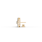 Square Halo Lab-Grown Diamond Earrings