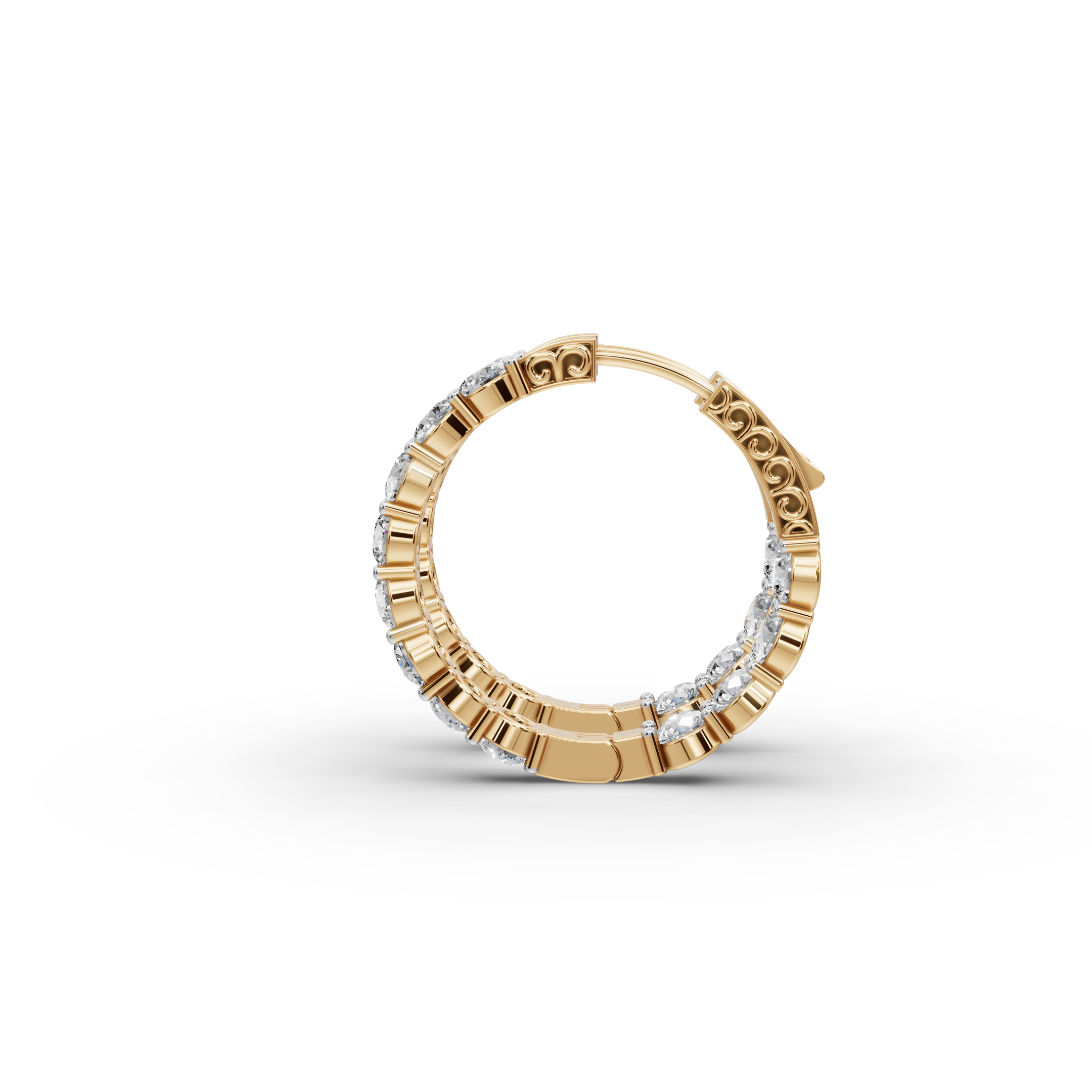 4.00 ct Red Carpet Lab Diamond Hoop EarHoops Earring