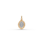 Leaf Radiant Lab-Grown Diamond Gold Pendant