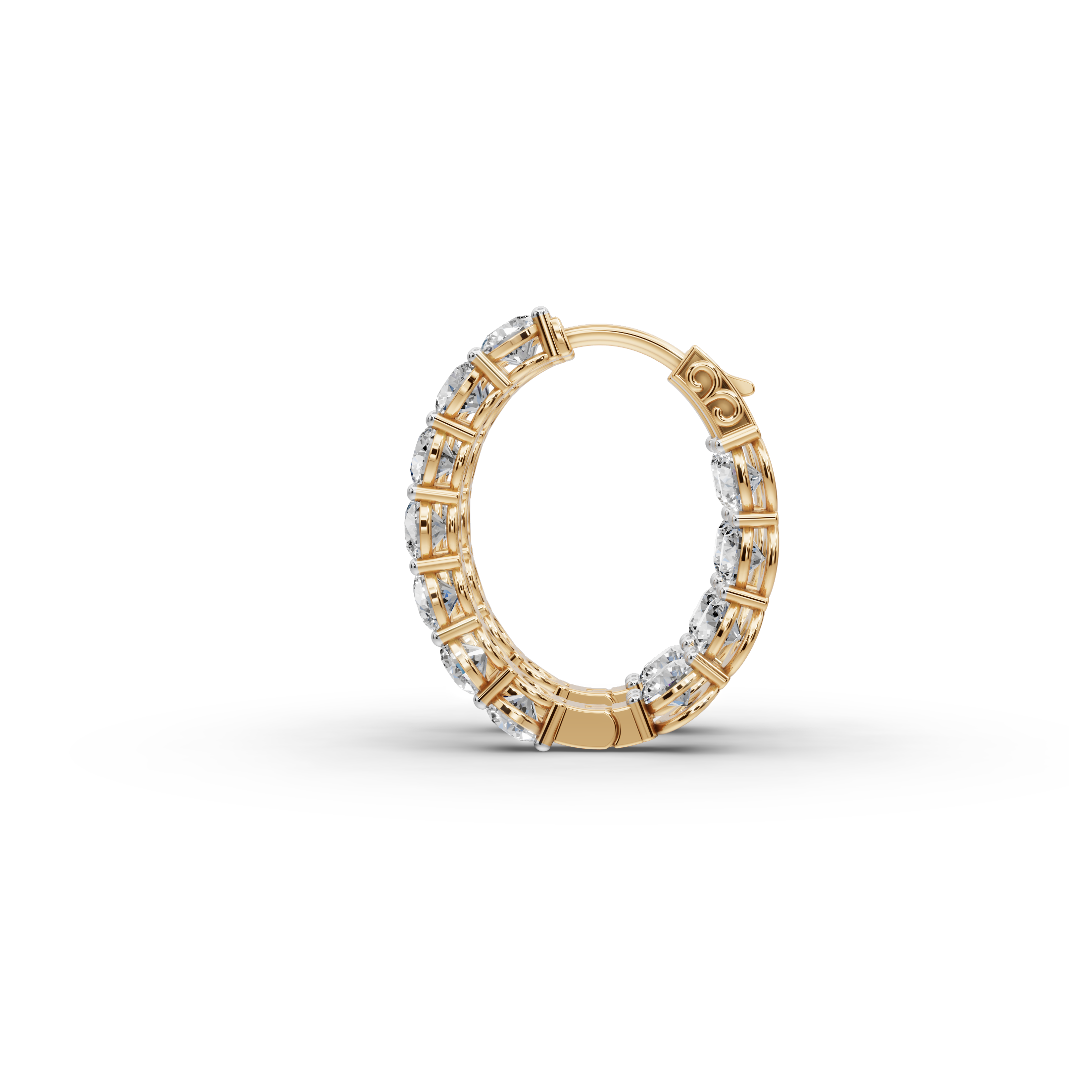 5.00 ct Gift-Ready Diamond Oval Shape Hoop Earring