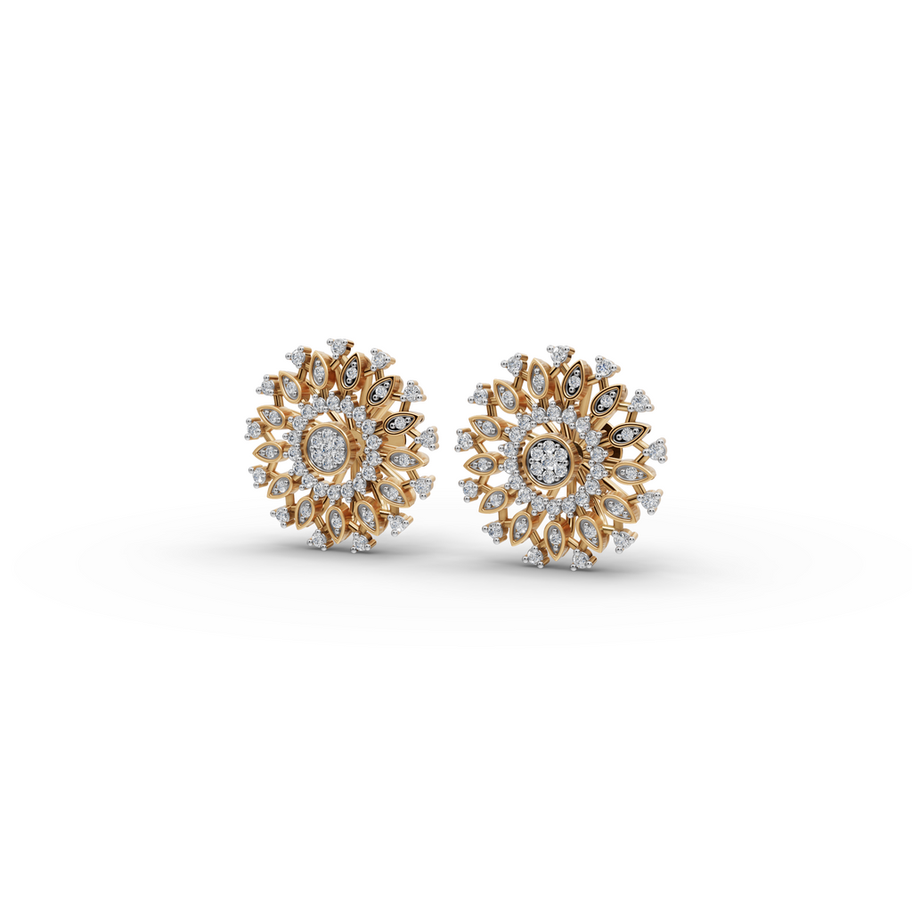 Radiant Petal Lab-Grown Diamond Earrings