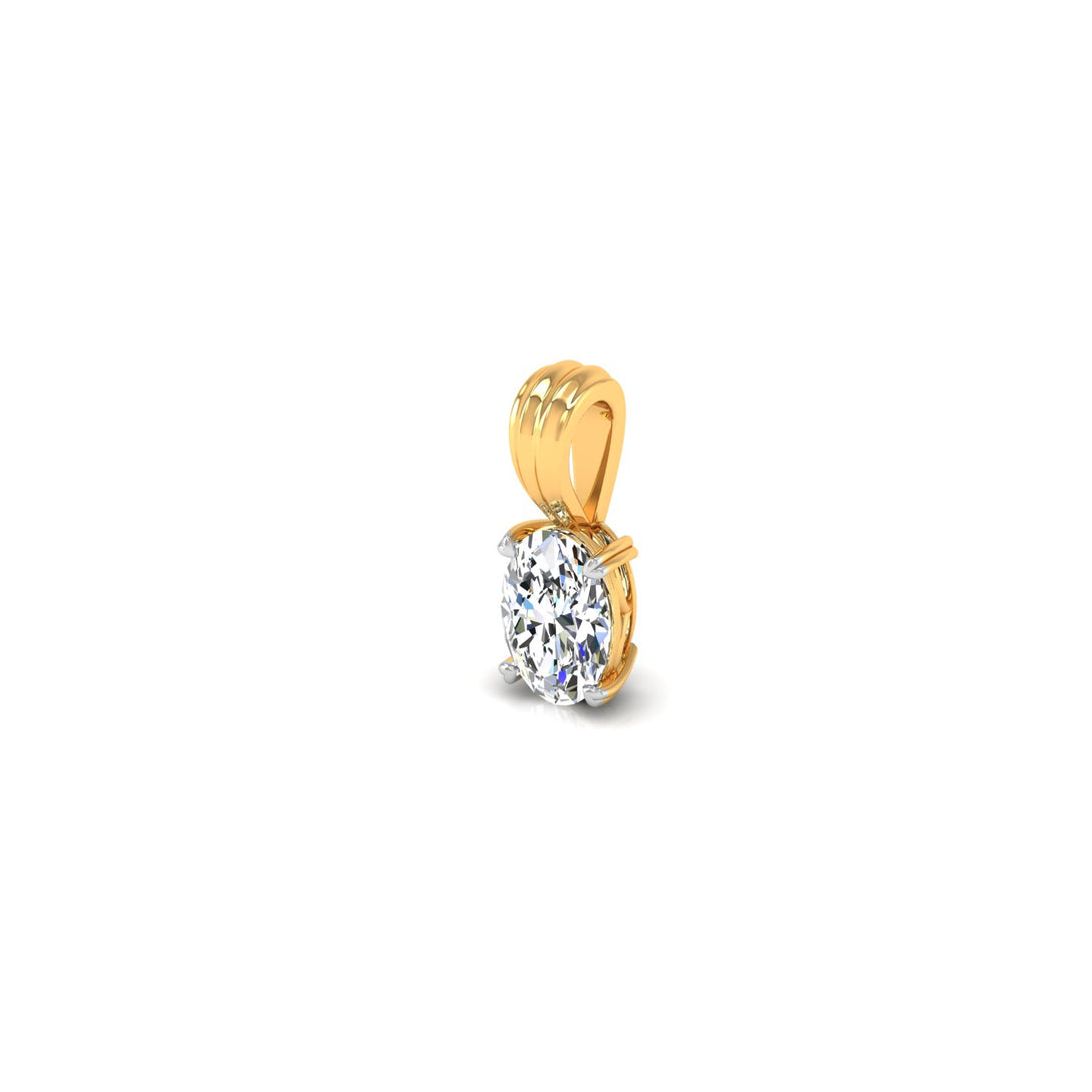 Elegant Oval Cut Solitaire Pendant with 2.00 ct. CVD Lab-Grown Diamond.