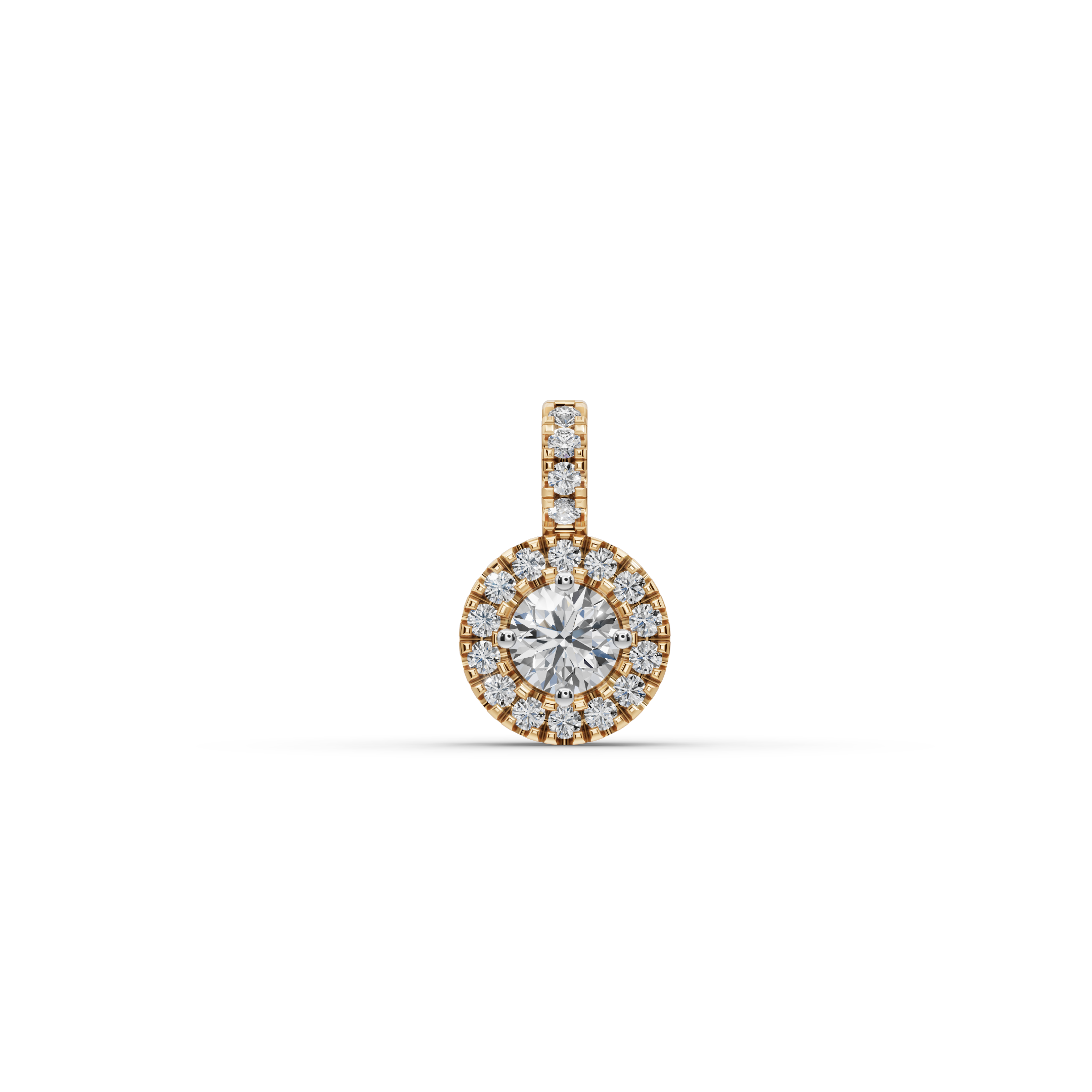 0.50 ct Lab Grown Diamond Halo Pendant – Ethical Bridal Jewelry