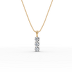 1.50 ct Minimalist 3 Lab Grown Diamond Drop Pendant